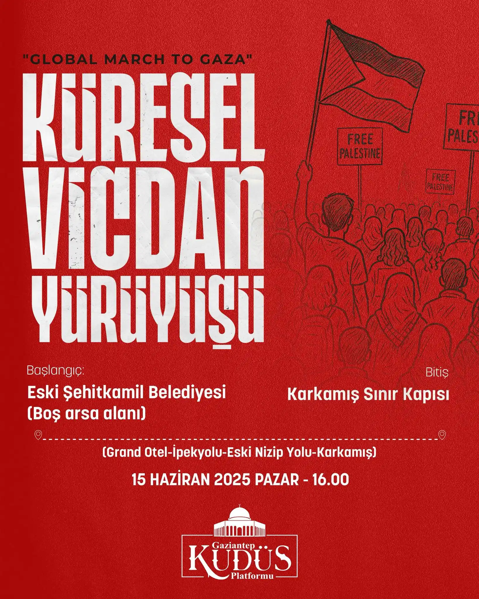Image from İHH Gaziantep Şubesi: 🇵🇸 Gazze İçin Küresel Vicdan Konvoyu’na Davetlisiniz! Sessiz kalma,...