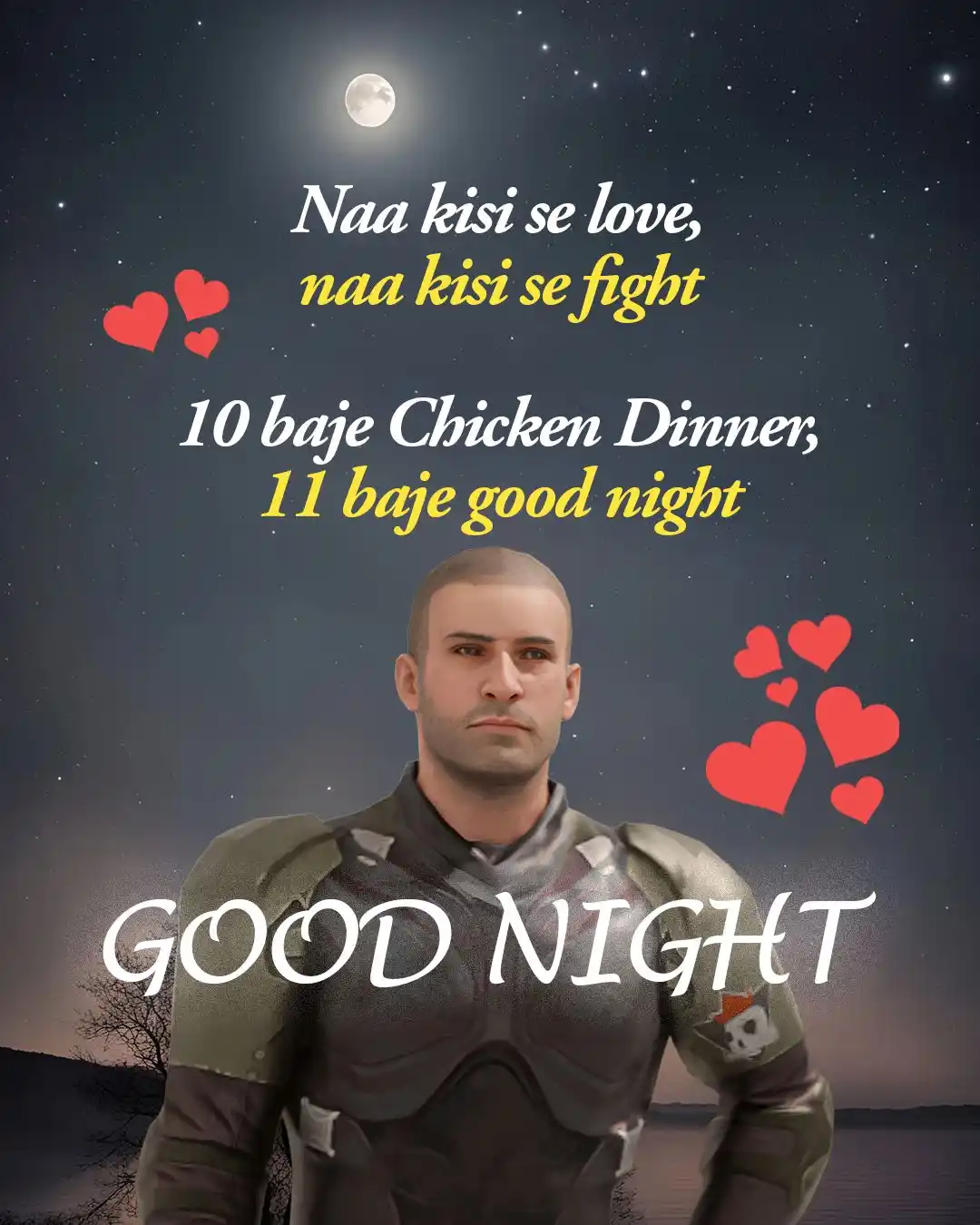 Image from BGMI: *React karke batao kitne chicken dinner karoge aaj* 😜...