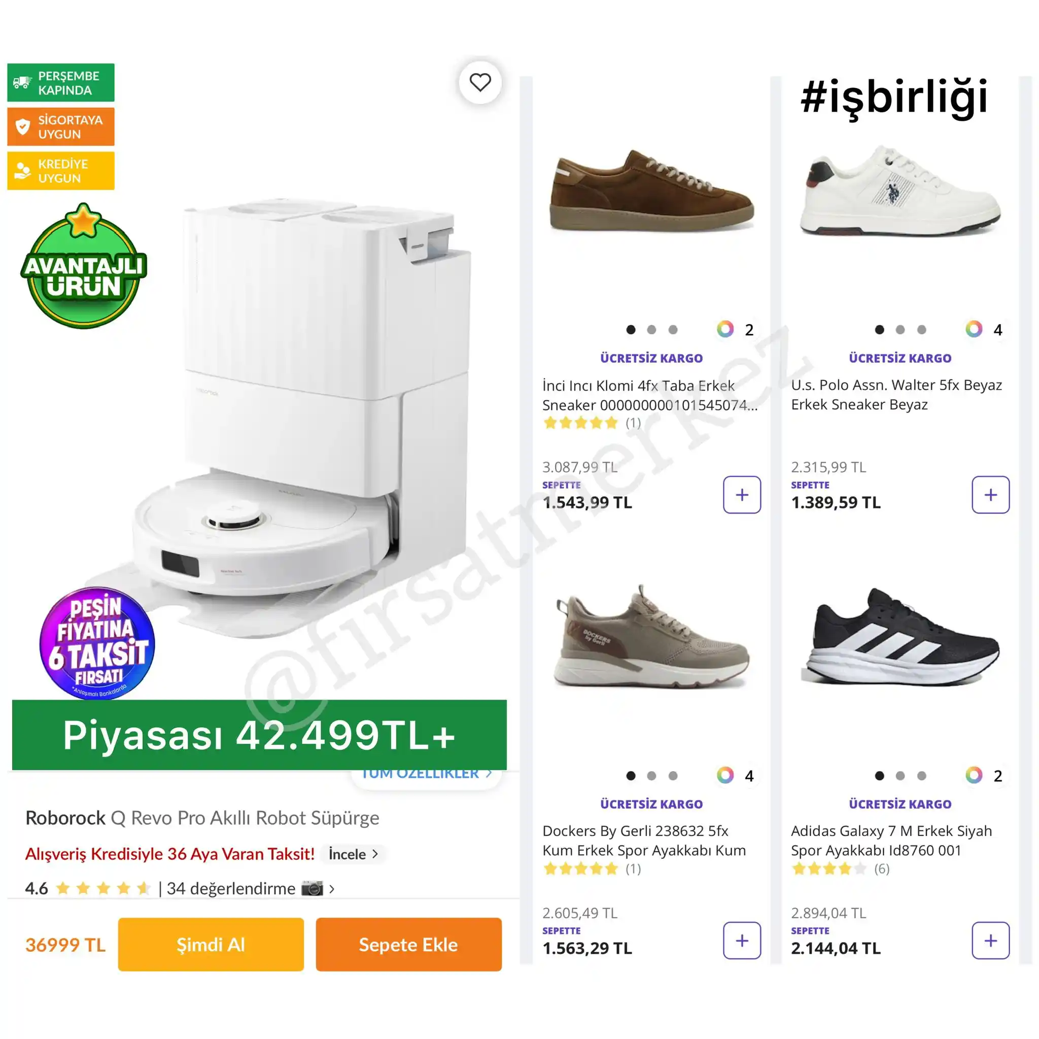 Image from İndirim Fırsat Merkezi: 🔥Roborock Q Revo Pro Akıllı Robot Süpürge ✅36.999TL’ye Düştü - Piya...