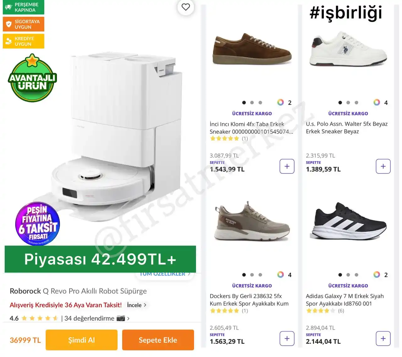 Image from İndirim Fırsat Merkezi: 🔥Roborock Q Revo Pro Akıllı Robot Süpürge ✅36.999TL’ye Düştü - Piya...