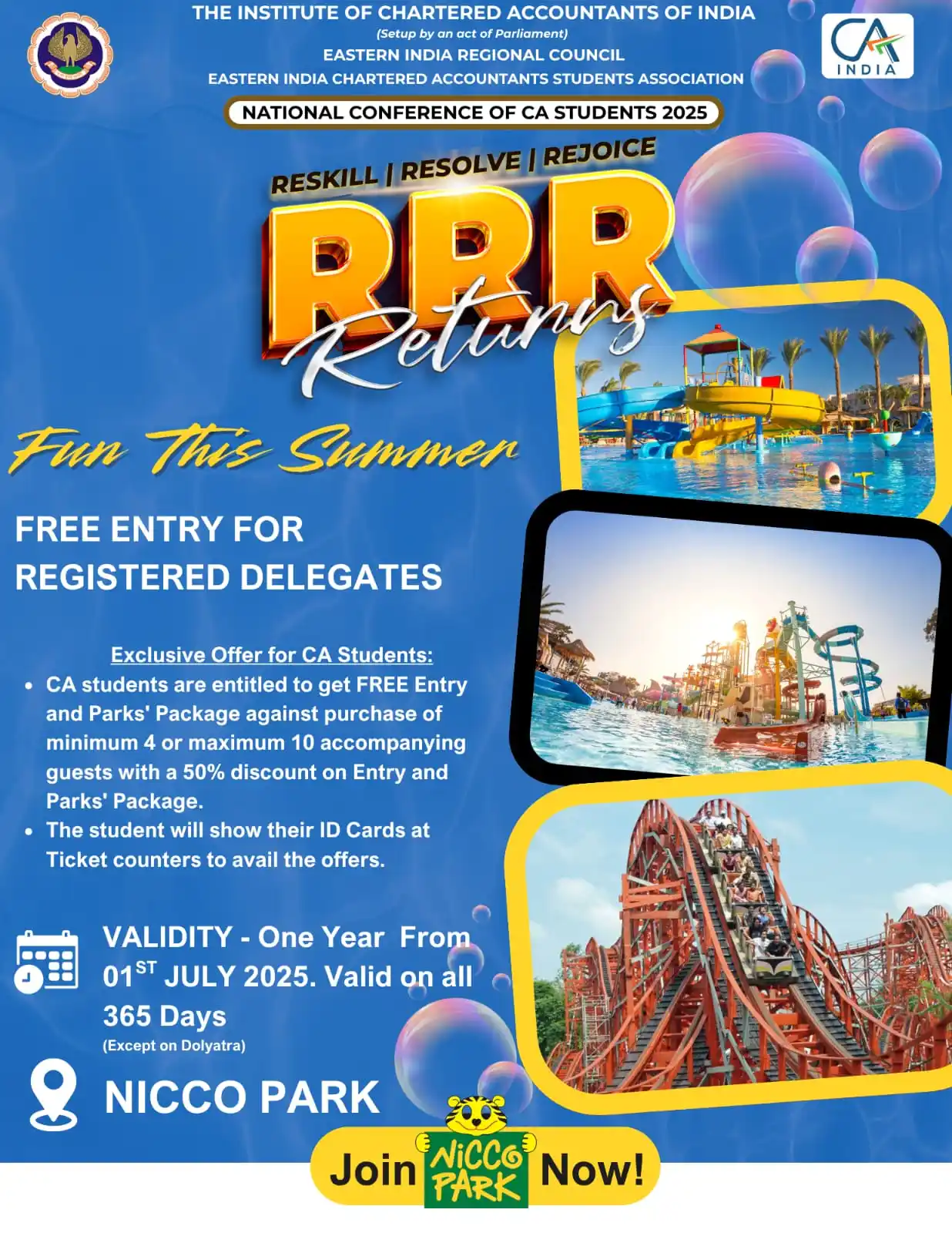 Image from EICASA OF EIRC OF ICAI: *RRR RETURNS with a Splash! 🌊* *CA Students, it’s time to go beyond ...