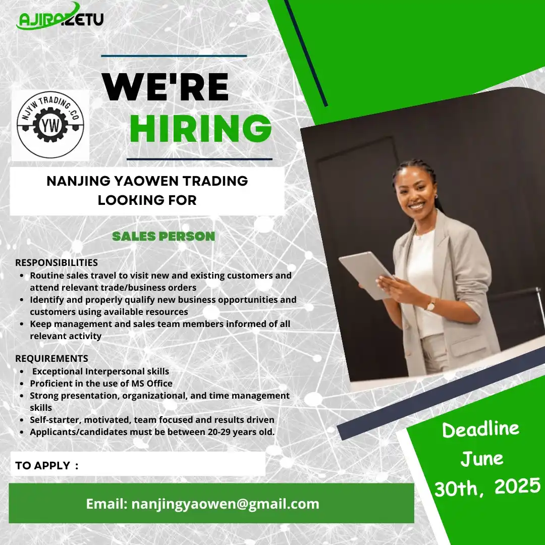 Image from Ajirazetu: *SALES PERSON* https://www.ajirazetu.tz/job/sales-person-6/...
