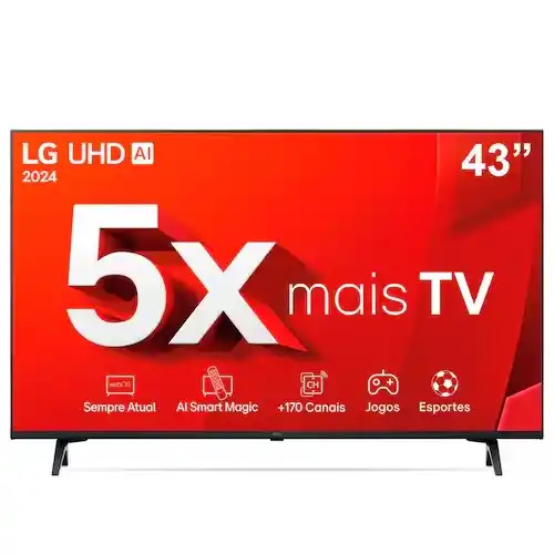 Image from GPCR Promo - Hardware e Tecnologia: 🔥Smart TV LG 4K 43" UHD HDR webOS AI α5 4K Ger7 - Tem uma TV LG 43" ...