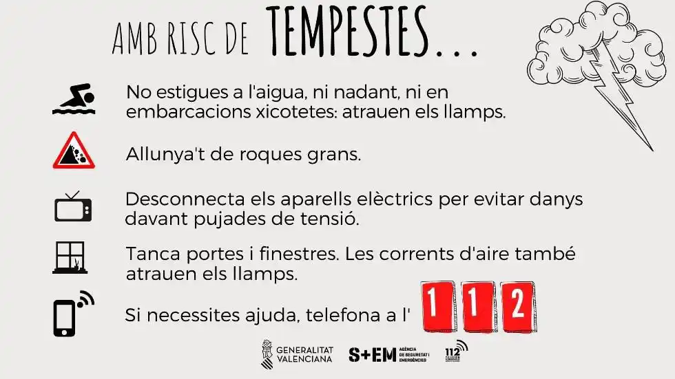 Image from Ajuntament de Canals: 🟠 Tant hui com demà ens trobem en alerta taronja per pluges i tronade...