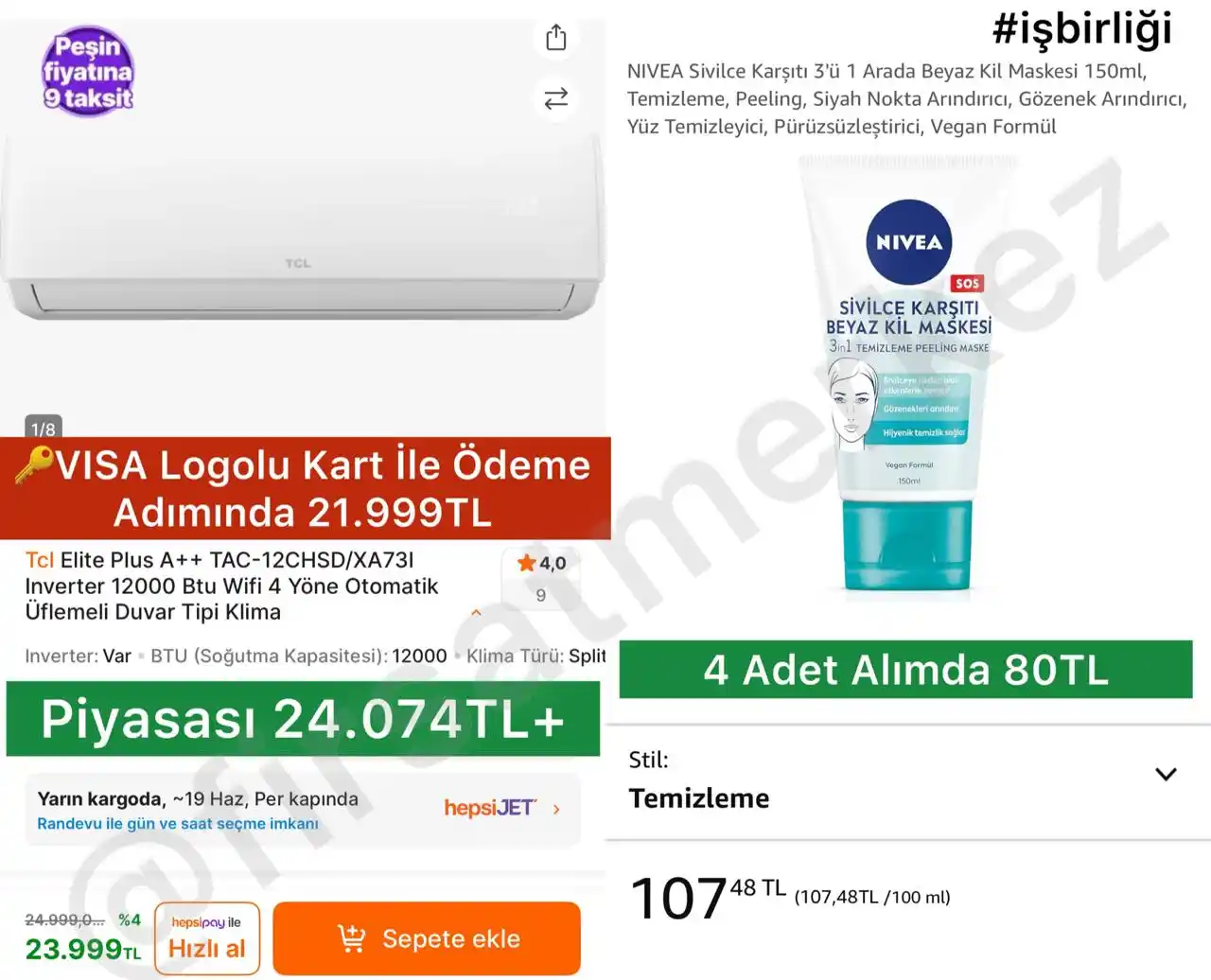 Image from İndirim Fırsat Merkezi: 🔥Tcl Elite Plus A++ Inverter 12000 Btu Wifi Duvar Tipi Klima ✅Premi...