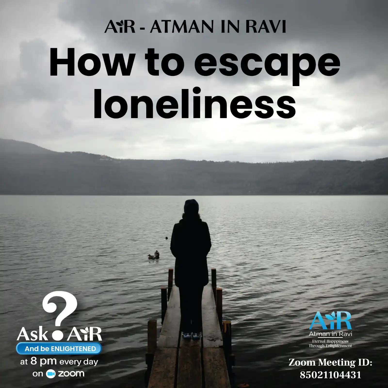 Image from AiR - Atman in Ravi: *Today, 16th June on Ask AiR @ 8 pm.* *Zoom Meeting Link* - https://u...