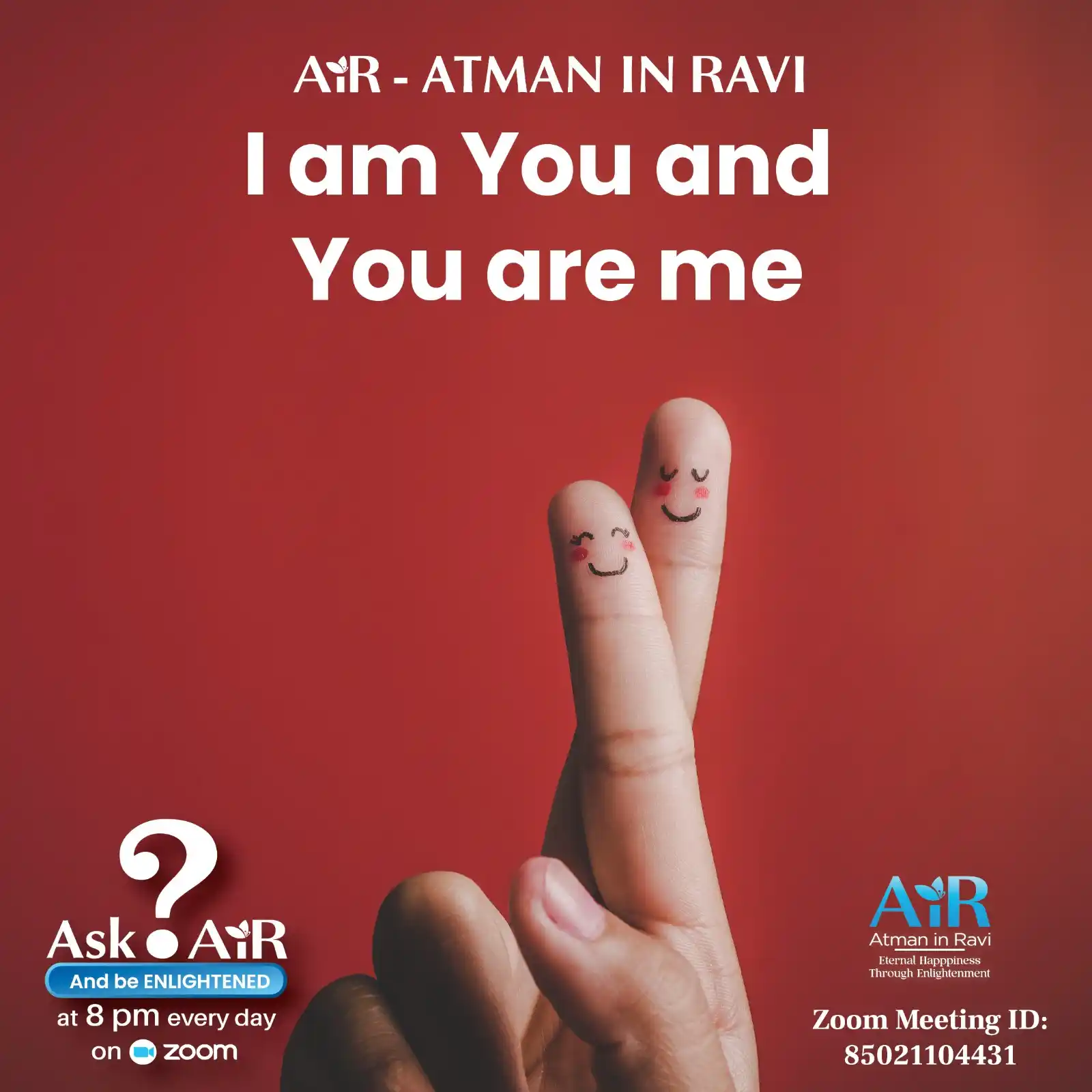 Image from AiR - Atman in Ravi: *Today, 17th June on Ask AiR @ 8 pm.* *Zoom Meeting Link* - https://u...