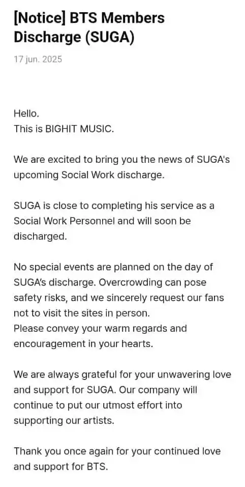 Image from BV 🇻🇪 - [INFO de BTS]📰💜: *✨✨ Traducción del comunicado oficial de Weverse*  *"Hola.* *Somos BIG...