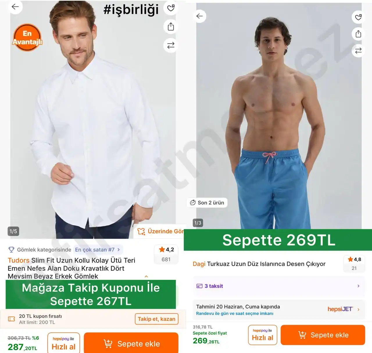 Image from İndirim Fırsat Merkezi: 🔥Tudors Slim Fit Uzun Kollu Beyaz Erkek Gömlek ✅200/20TL Mağaza Tak...