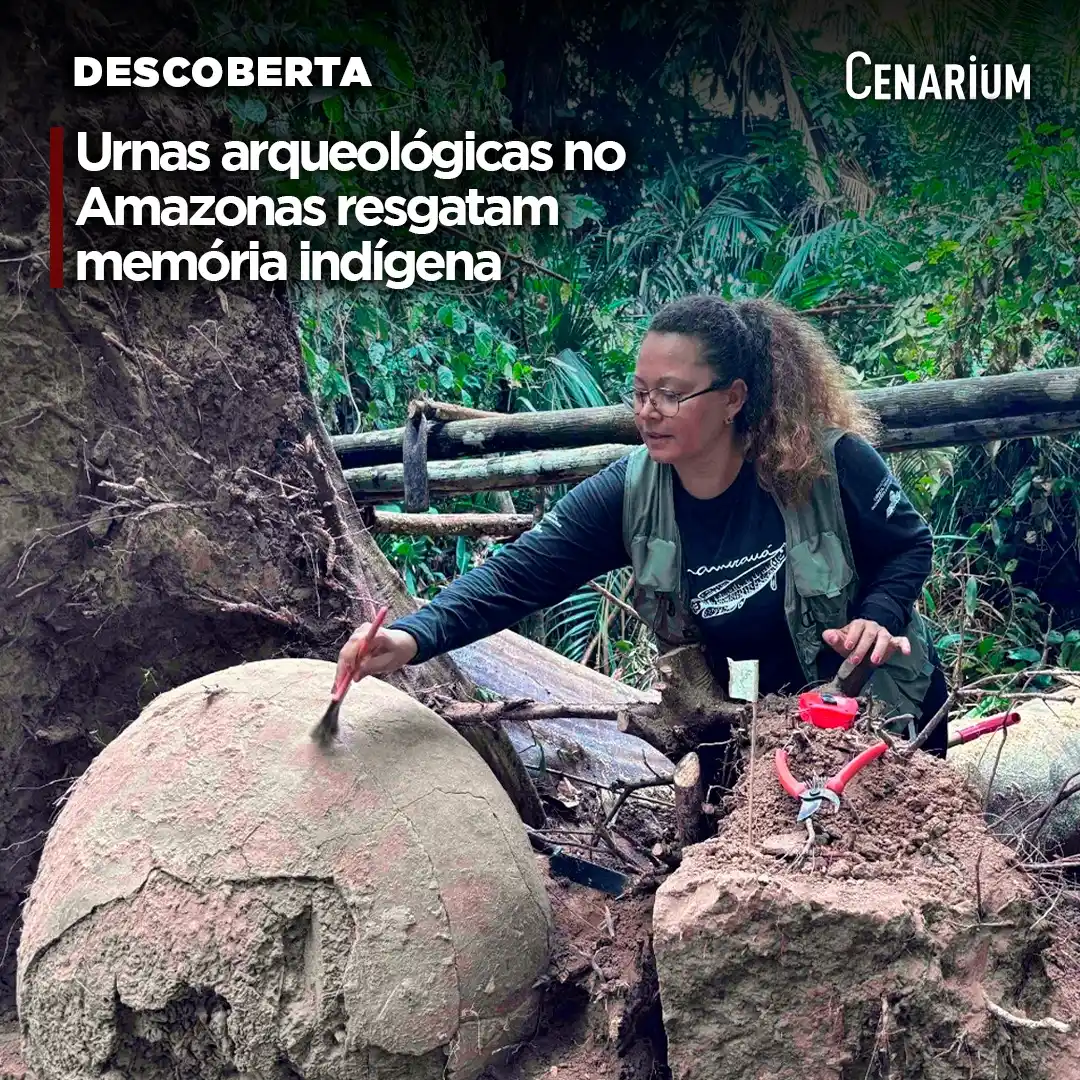 Image from CENARIUM: 🏹 *Urnas arqueológicas no Amazonas resgatam memória indígena* Um imp...
