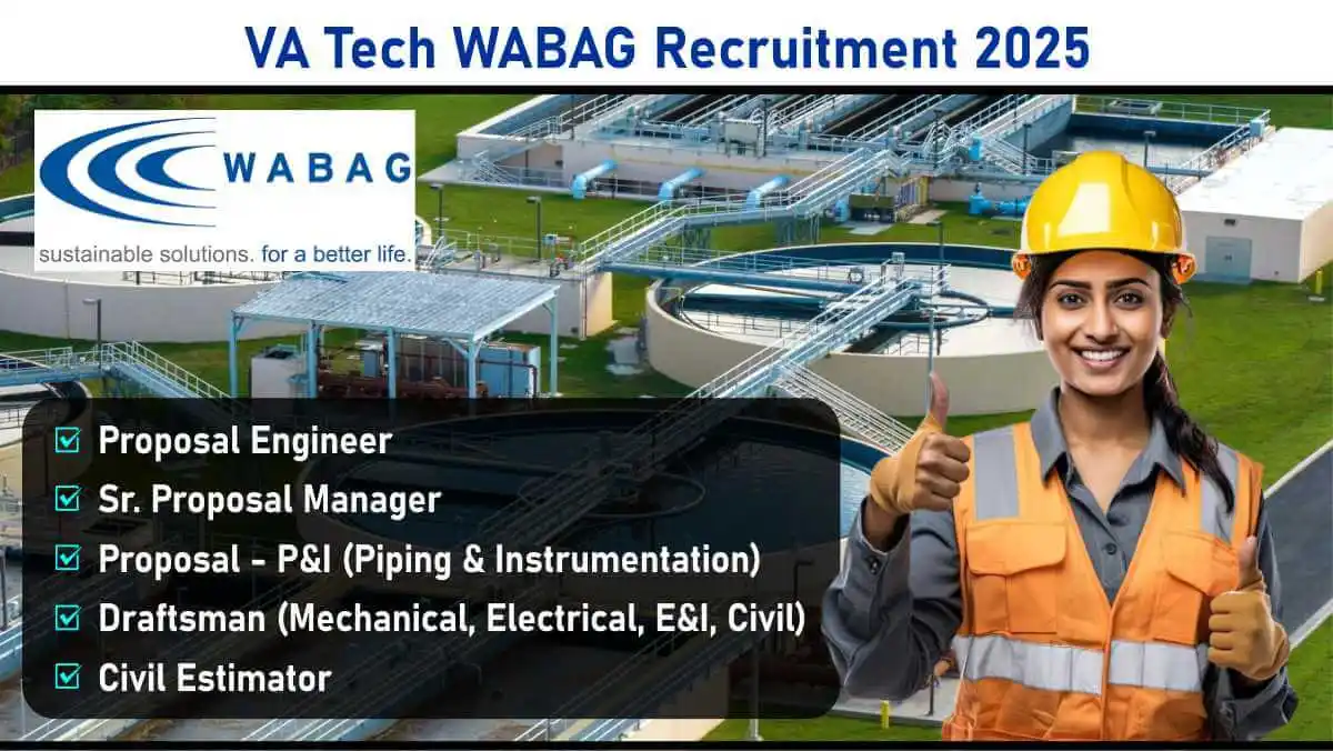 Image from Construction Placement: 📢📢 *VA Tech WABAG Recruitment 2025: Sales & Marketing (O&M) Team Hir...