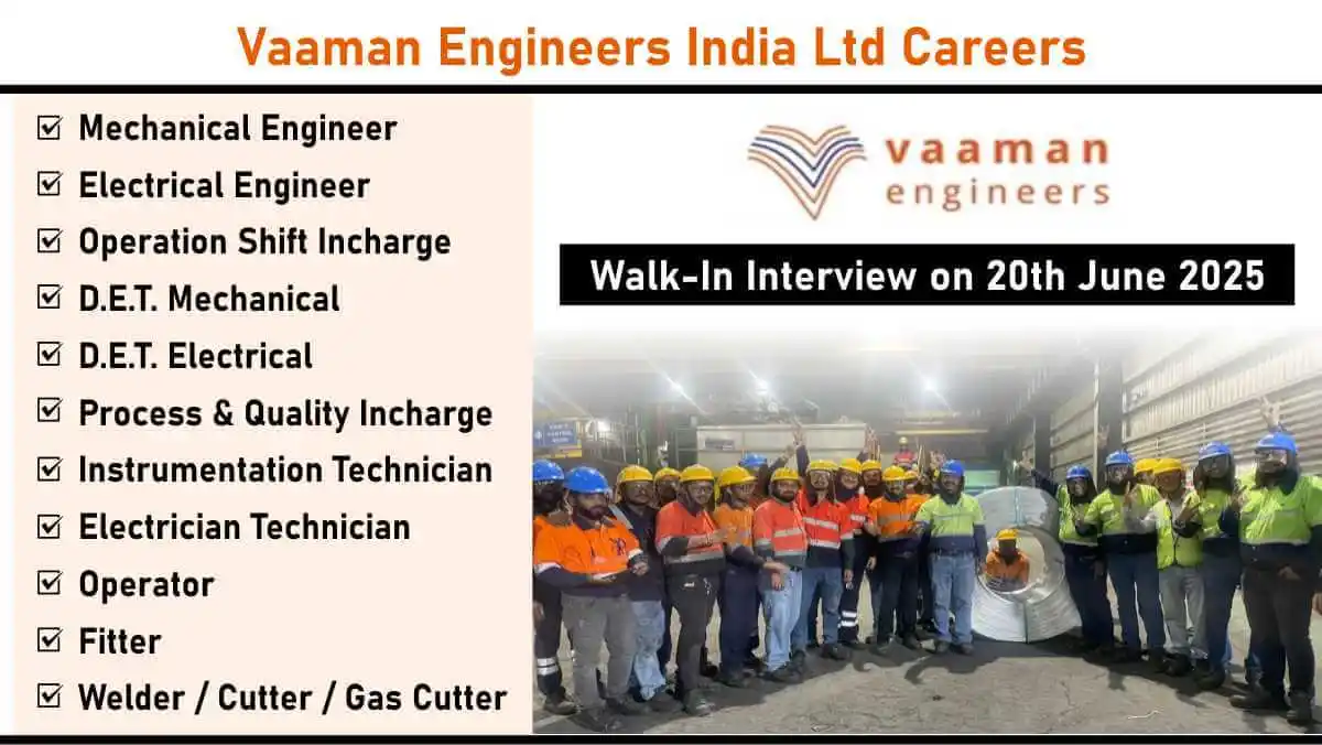Image from Construction Placement: 📢📢 *Vacancy: Mechanical & Electrical Jobs in Jharsuguda, Odisha | Wa...