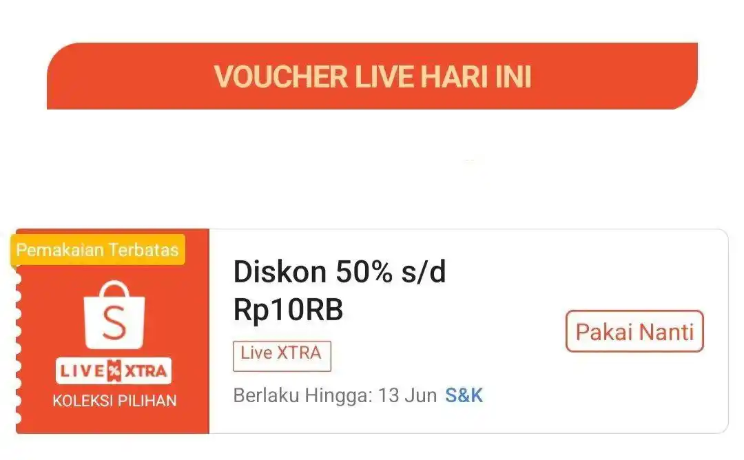 Image from Racun Shopee Receh: Voucher Live XTRA ⚡ ⏰ 20:00 WIB Sudah tersedia di akun masing-masin...