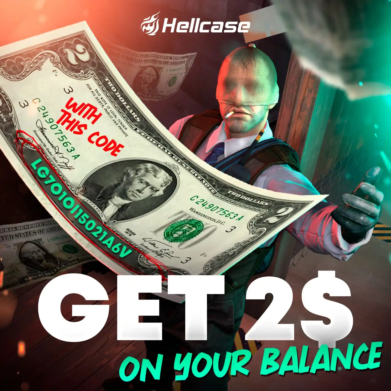 Image from Hellcase Official: What is this? This is a free Hell Code just for you! Get $2 to your ga...