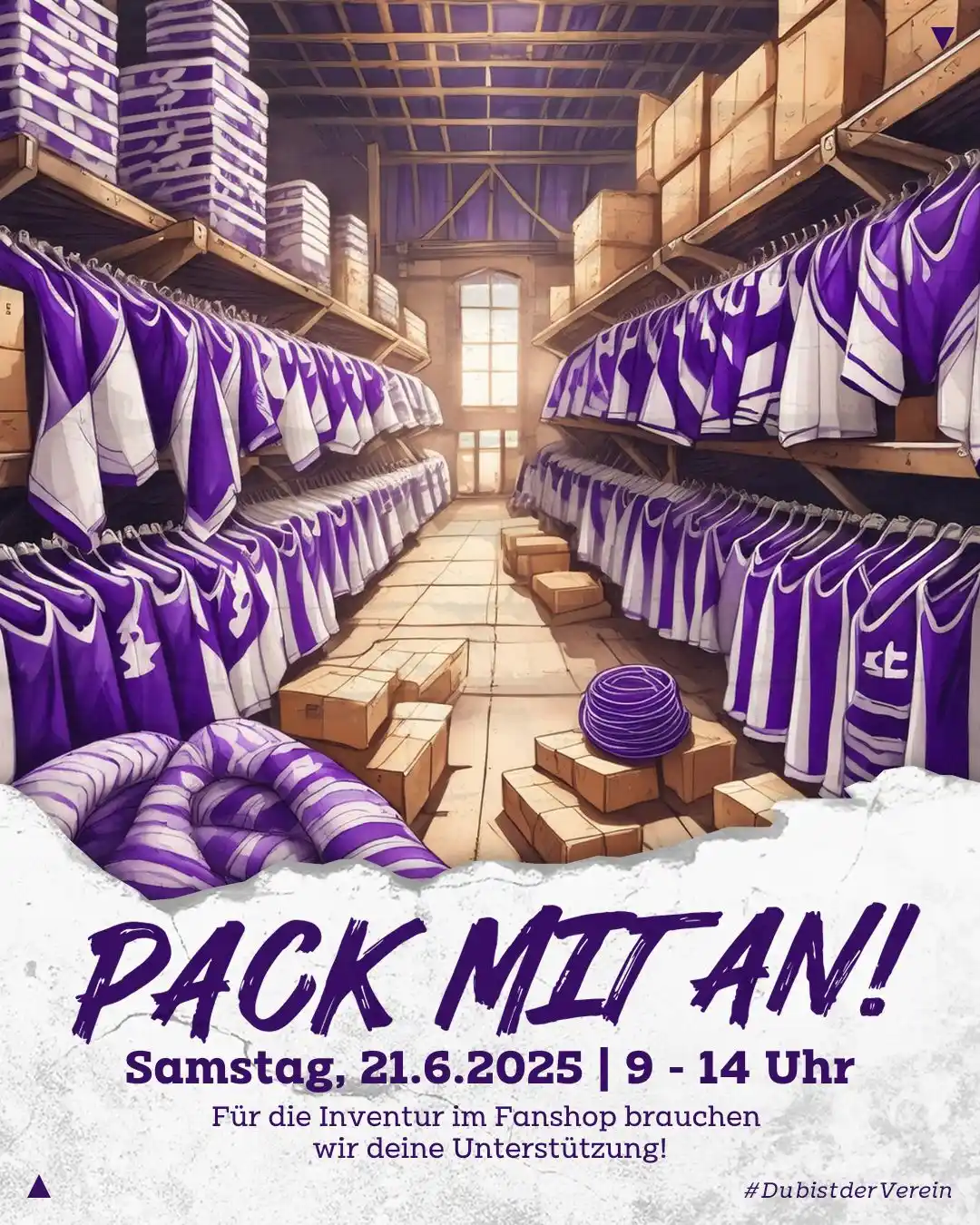 Image from SV Austria Salzburg: 📦✨ *Wir zählen MIT euch !* ✨📦 Für unsere kommende Inventur suchen w...