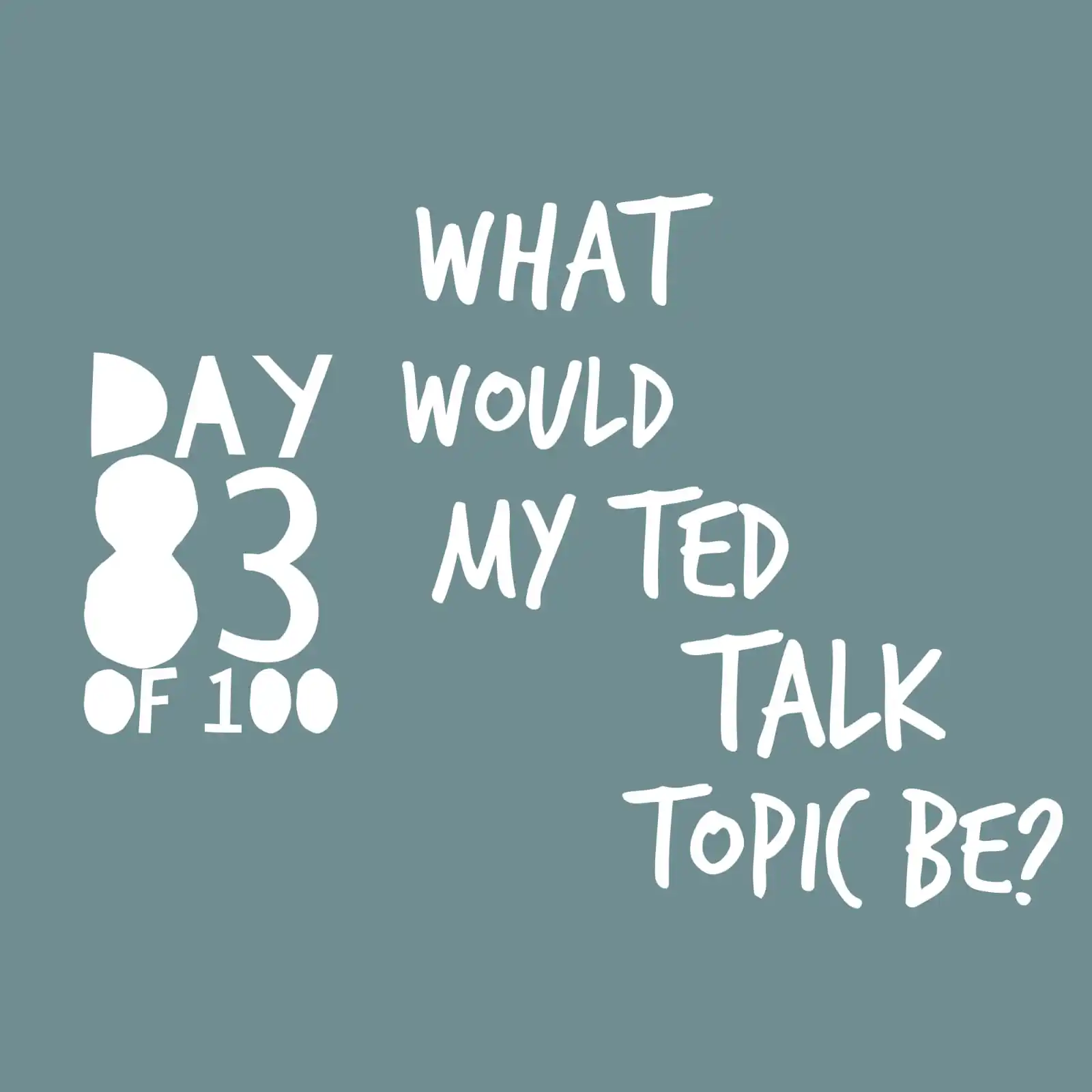 Image from Dawn A Denton: 🐈⬛WRITING PROMPT🐈⬛ If you aspire to being on a TED (or TEDx) stag...