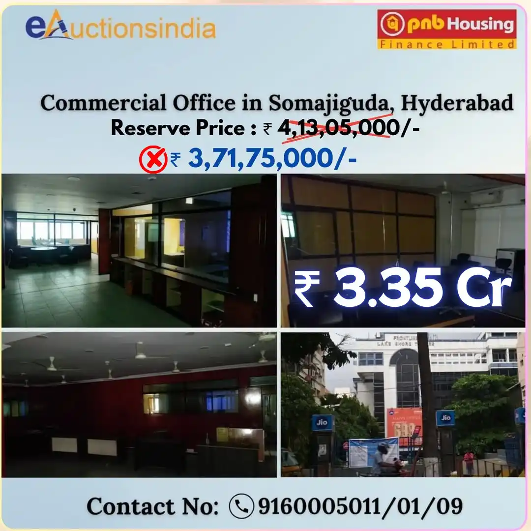 Image from eAuctionsIndia: 35 Lakhs Discounted Price - Commercial Office Space in Hyderabad! PNB...