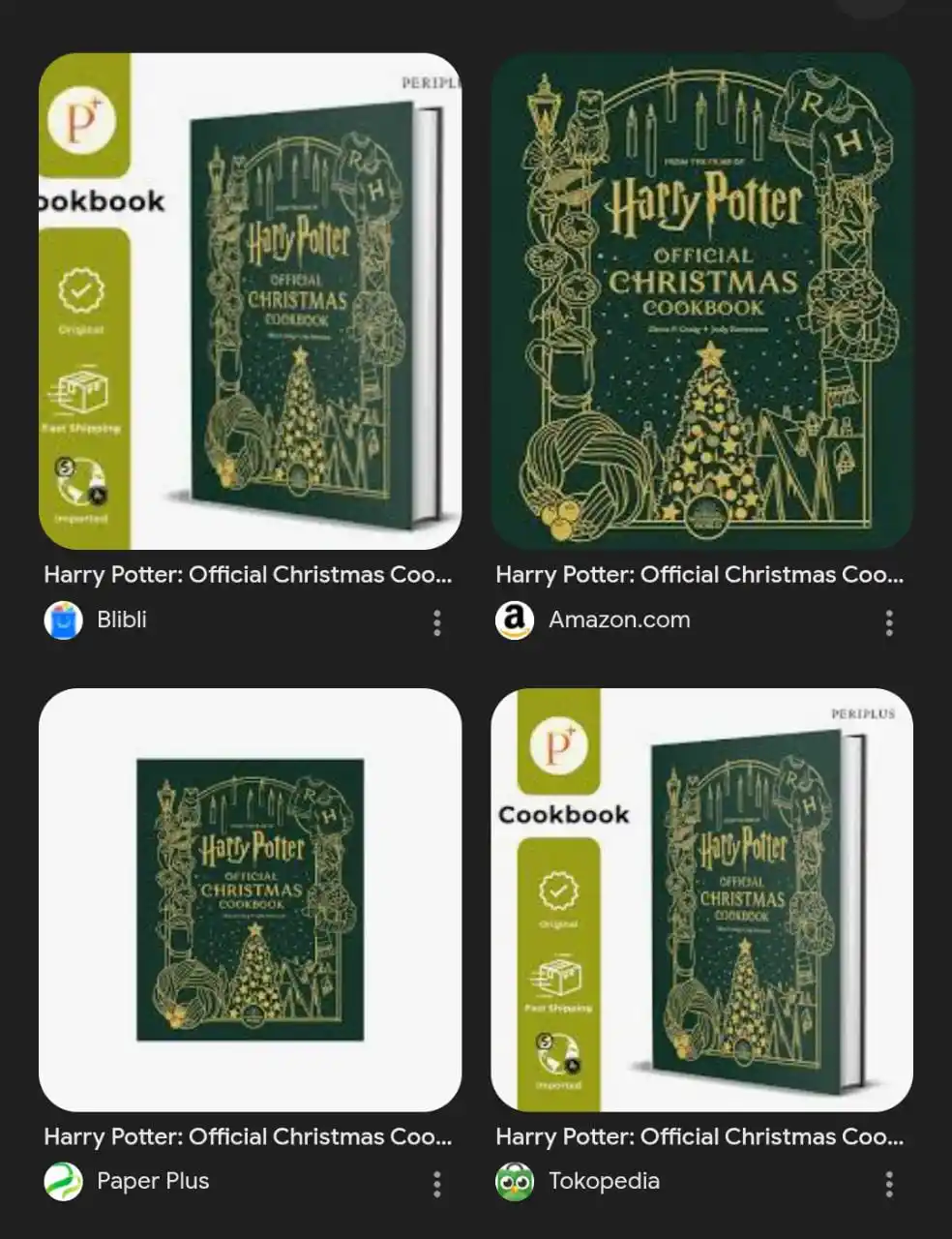 Image from Alesie Bookshop @gescalesie: 9781529434736 HP: Official Christmas Cookbook /UK 255k...