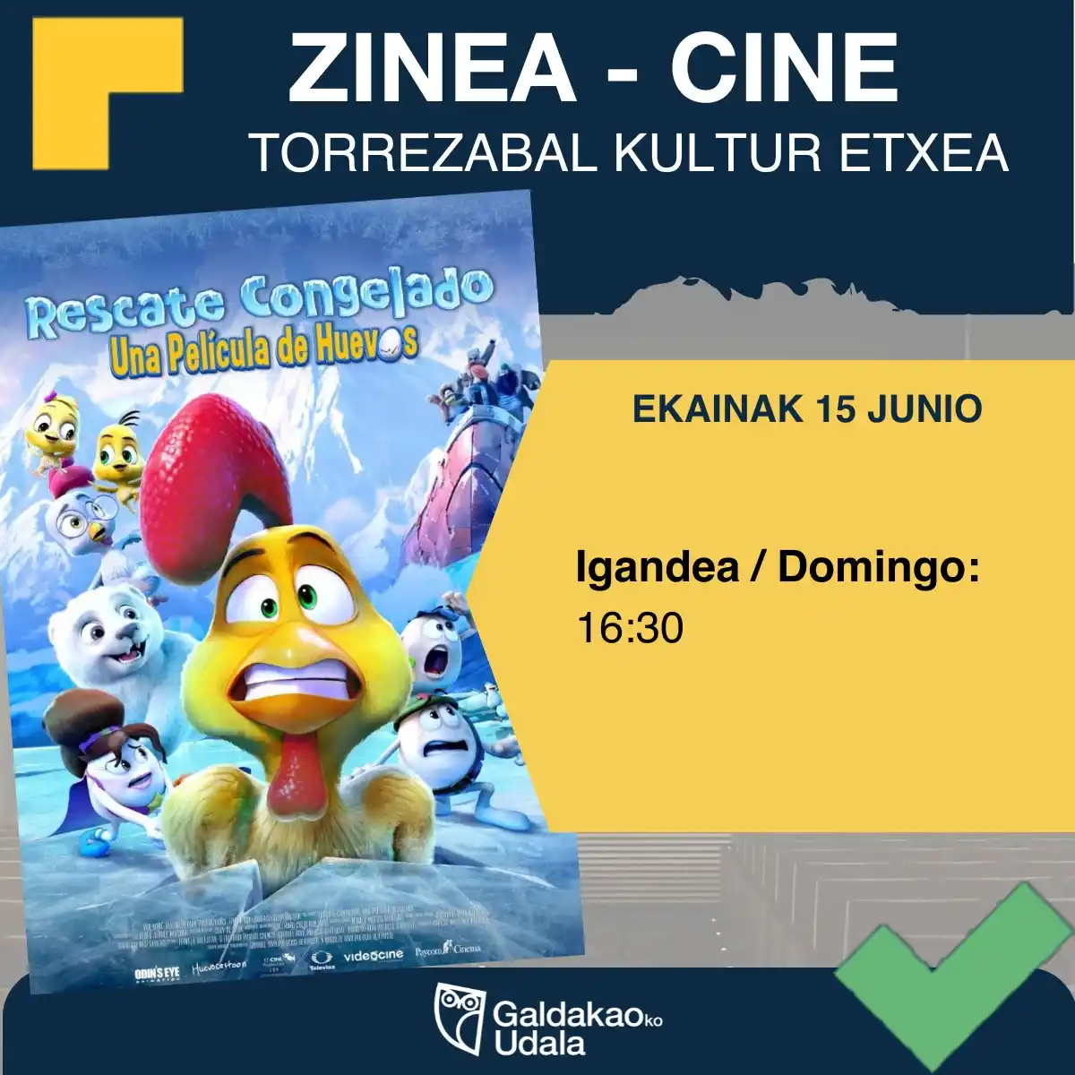Image from Galdakaoko Udala: [📆AGENDA🎞 ] Zinea / Cine  ➡️ RESCATE CONGELADO. UNA PELICULA DE HUEV...