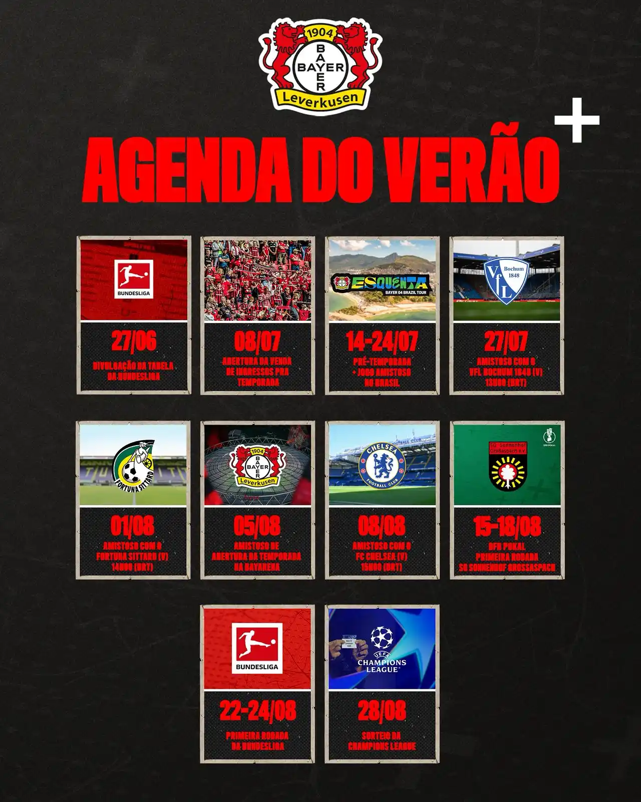 Image from Bayer 04 Leverkusen Brasil: Amistoso no Rio e em Londres! 🇧🇷🏴 Nossa pré-temporada ...