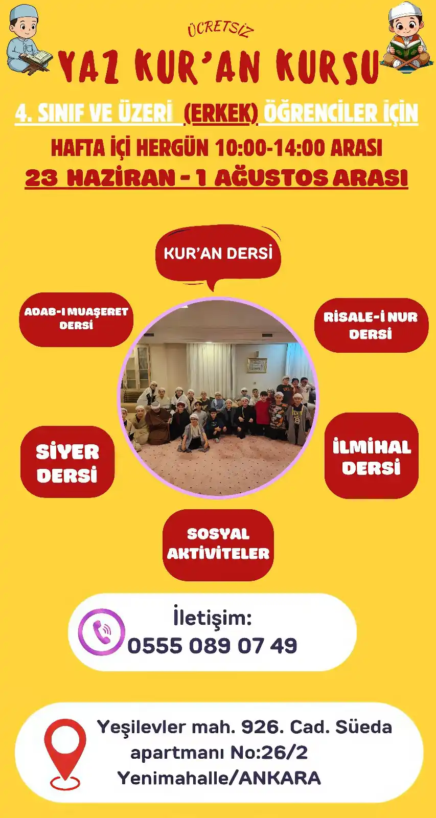 Image from Risale-i Nur: Ankara'da Yaz Dönemi için Kur'ân'ı Kerîm Kursu 📕📖...