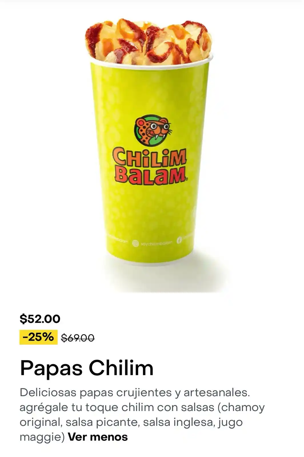 Image from Rappi CDMX: Antojo de papitaaas preparadas? 😏Aprovecha porque hoy las *Papas Chil...