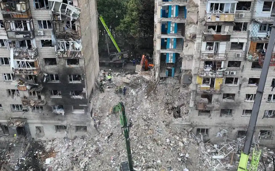 Image from UATV English: ‼️ At Least 12 Killed in Massive Combined Russian Attack Ten people w...