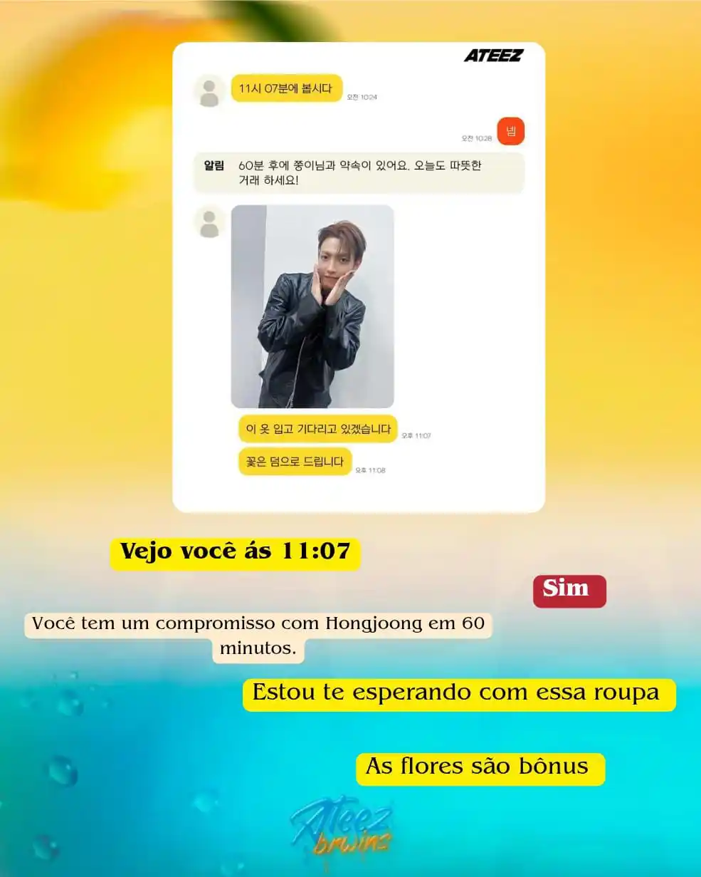 Image from ATEEZ BRASIL WINS: Ateez em nova atualização do Atiny Zone, via TOKTOQ....