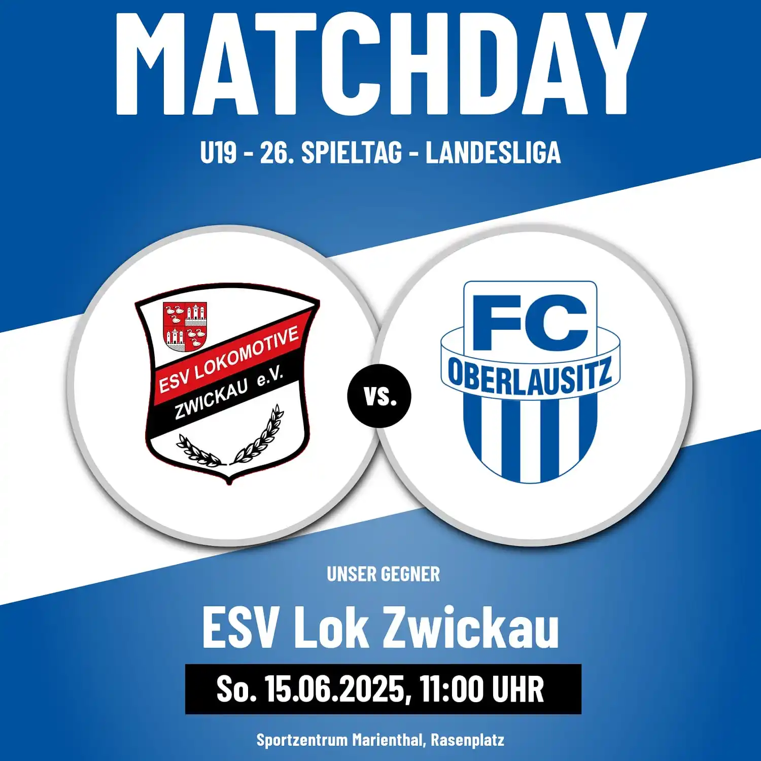 Image from FC Oberlausitz Neugersdorf e.V.: ⚽️💙🤍 AUSWÄRTSSPIELTACH ! U19 ! <a class="text-blue-500 hover:underli...