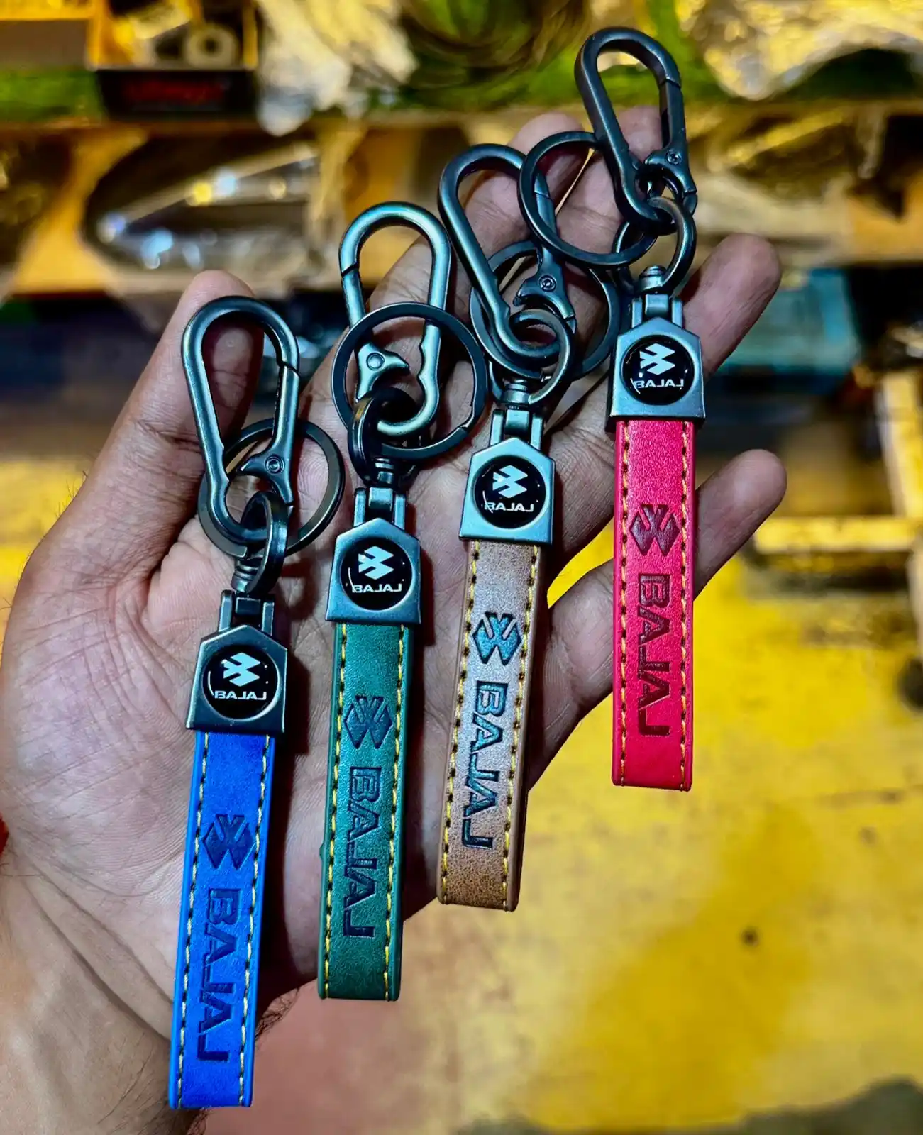 Image from PHANTOM MOTO: Bajaj Premium Leather Keychains😇...