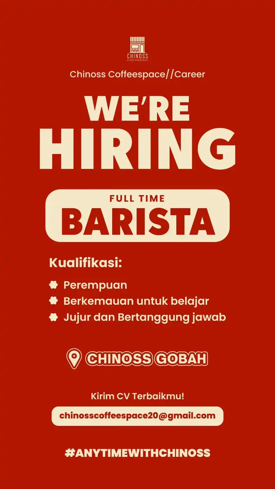 Image from INFO PEKANBARU: Barista FullTime...