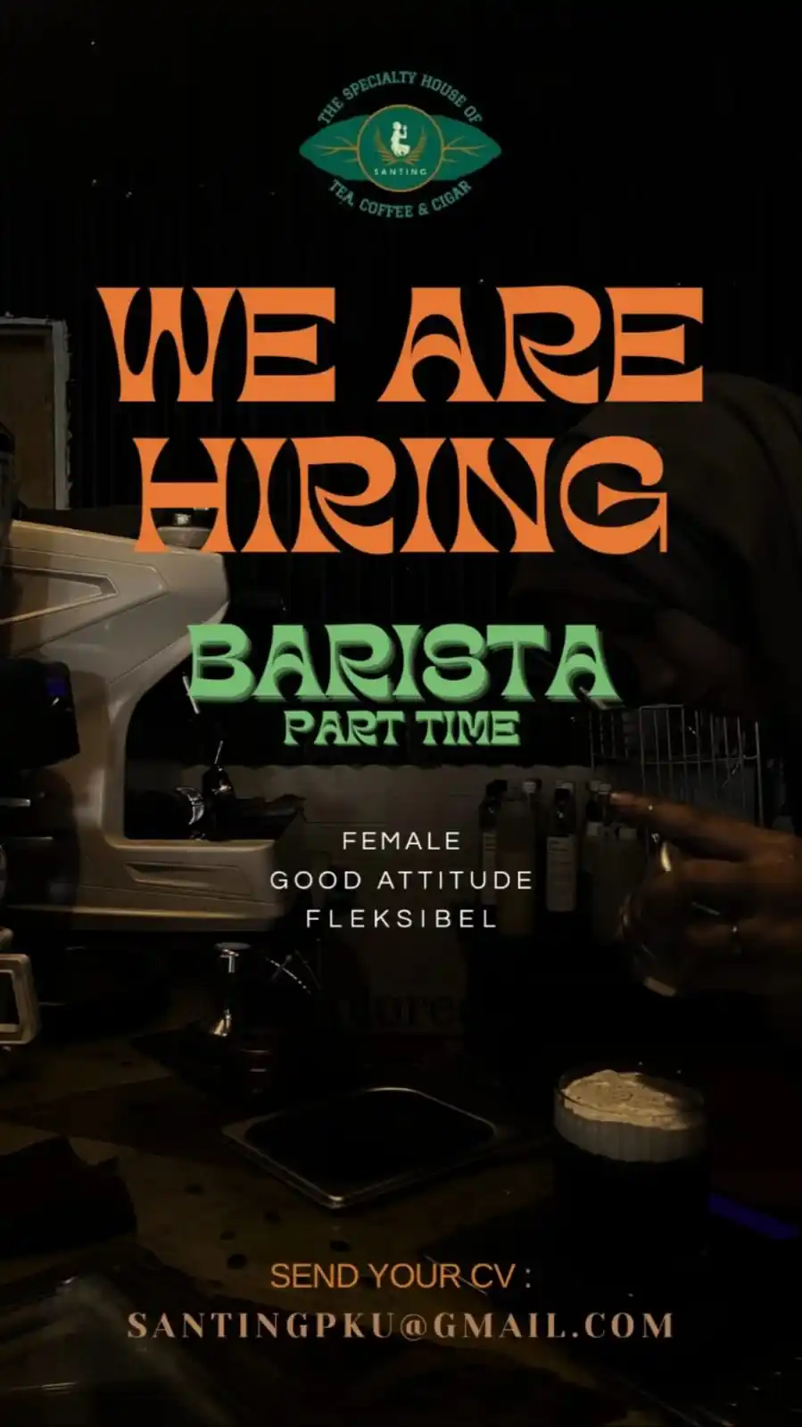 Image from INFO PEKANBARU: Barista Part Time...