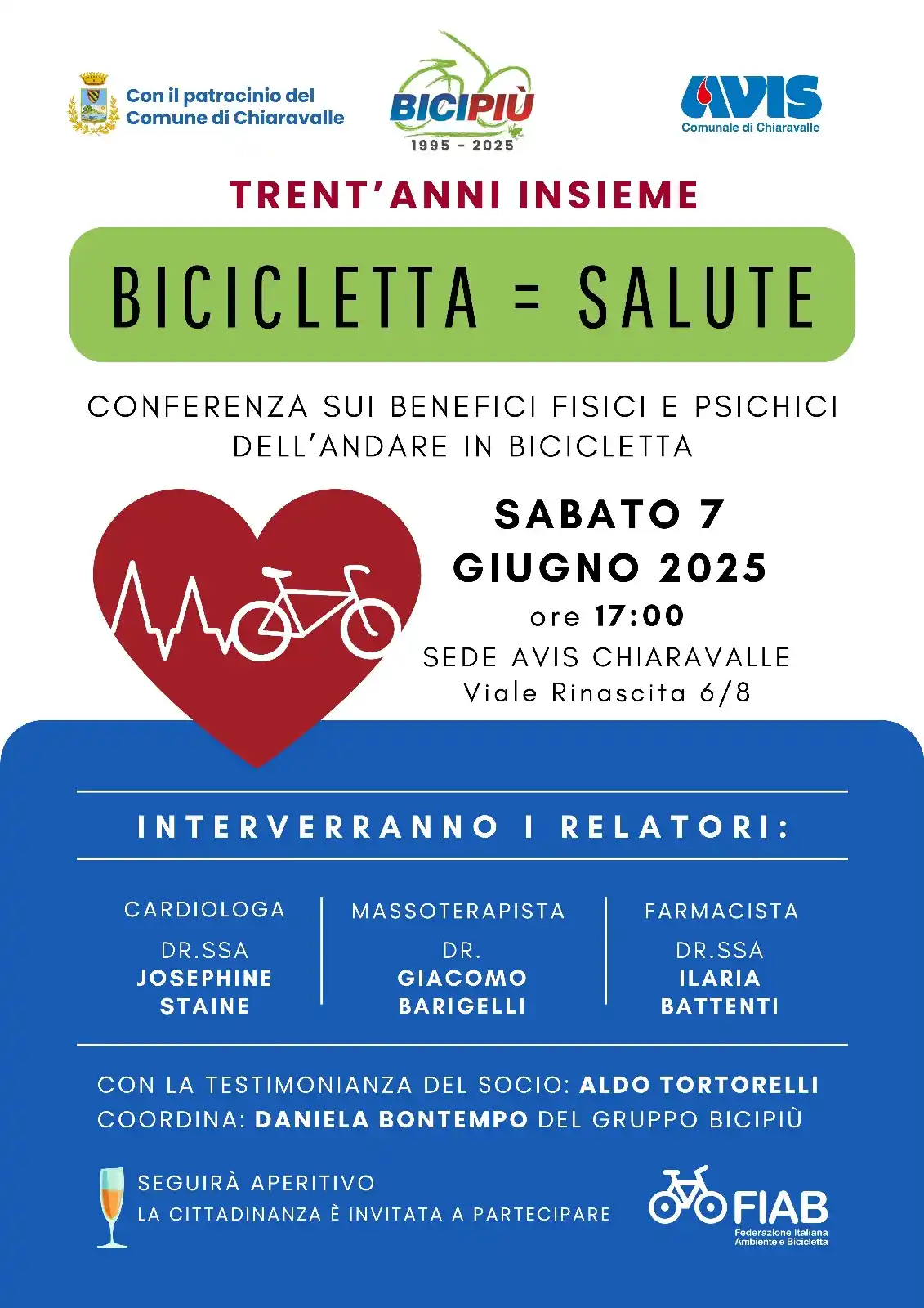 Image from Comune di Chiaravalle: *BICICLETTA = SALUTE Conferenza sui benefici fisici e psichici dell’an...