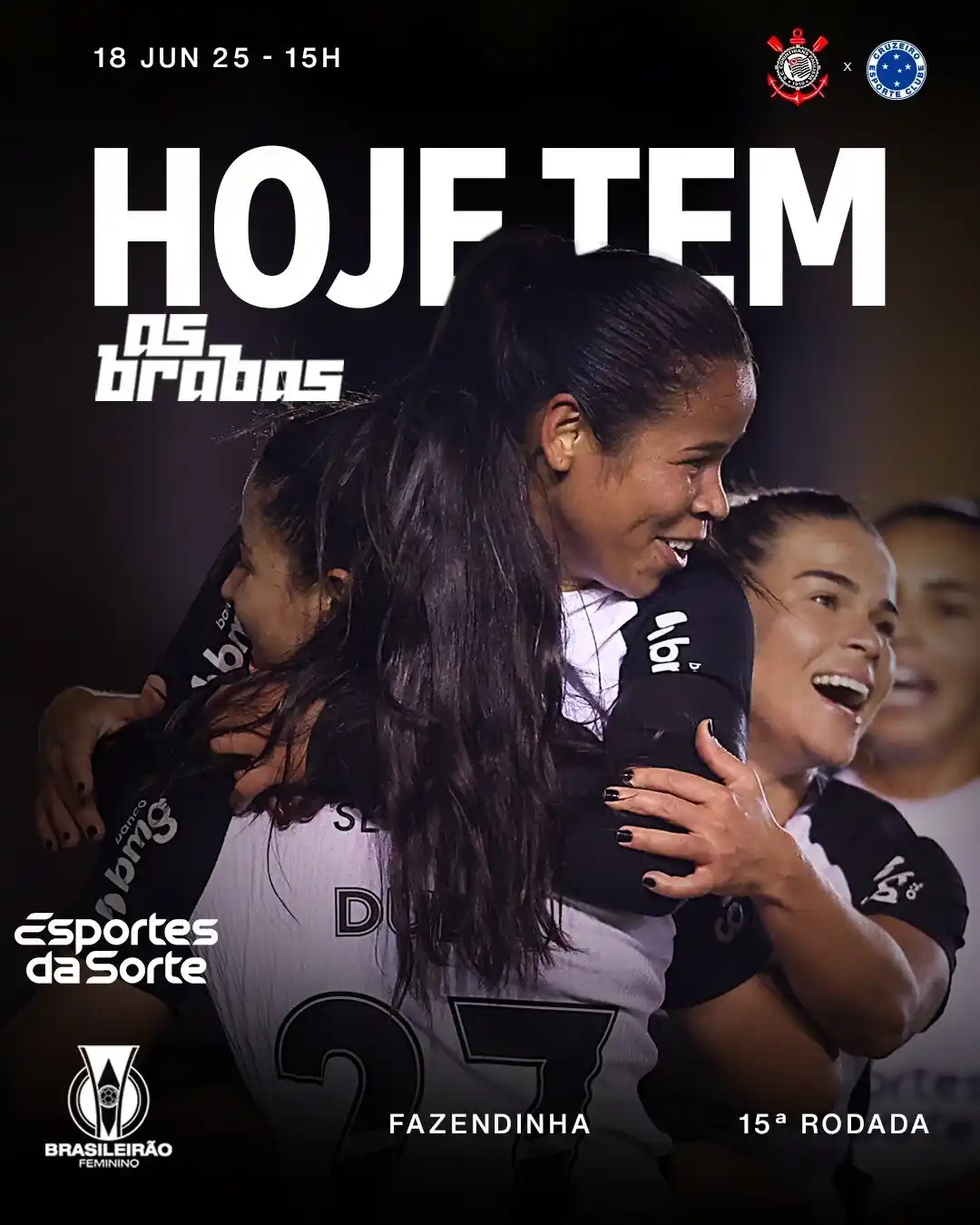 Image from Corinthimão 3.0 🦅: *Bom dia, Fiel!!! HOJE TEM AS BRABAS, HEIN 💜* O Corinthians encara o...