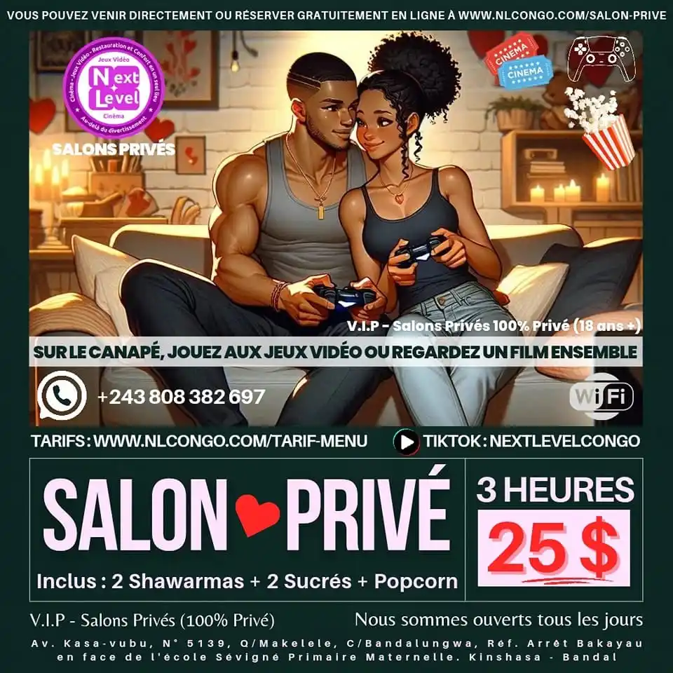 Image from Next Level Congo 🇨🇩: C'est l'endroit parfait pour se détendre entre amis ou amoureux.🥳  Vo...
