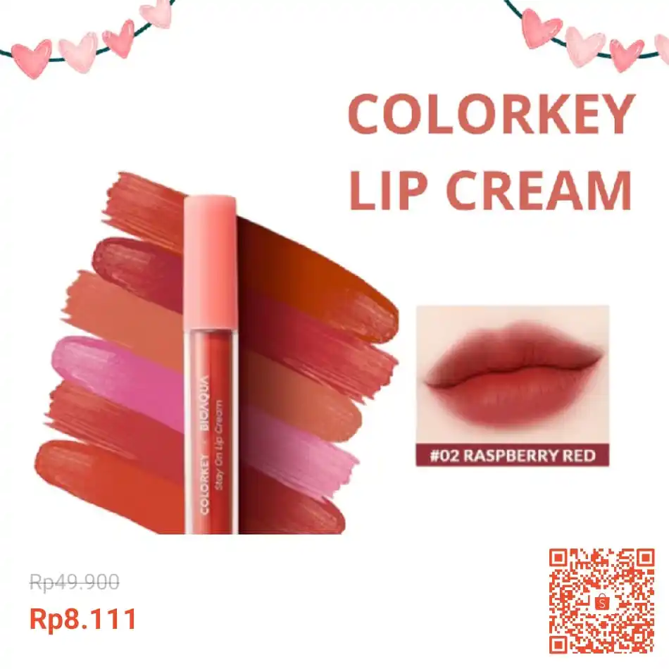 Image from SiCode Voucher + Hidden GEM Shopee: Colorkey X Bioaqua Stay On Lip Cream | 24 Jam https://s.shopee.co.i...