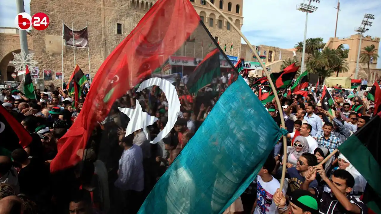 Image from BYOBLU, la Tv dei cittadini: *CONTINUANO LE PROTESTE IN LIBIA: IL GOVERNO FILO NATO DI TRIPOLI STA ...