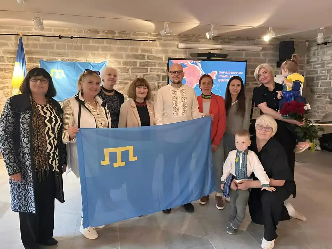 Image from UATV English: Crimean Tatars in Focus: Narva Exhibition Traces a Century of Persecut...