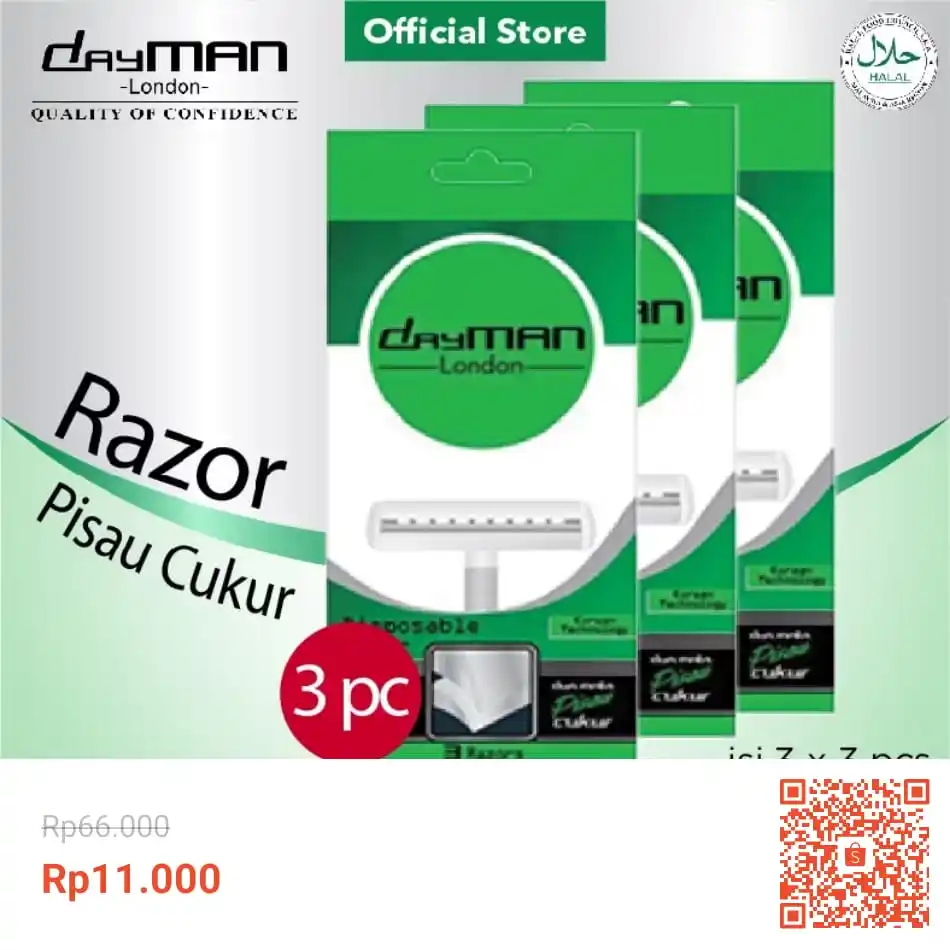 Image from SiCode Voucher + Hidden GEM Shopee: DayMan Razor Twin Blade (alat cukur with lubricant) isi 3 pcs x 3 h...