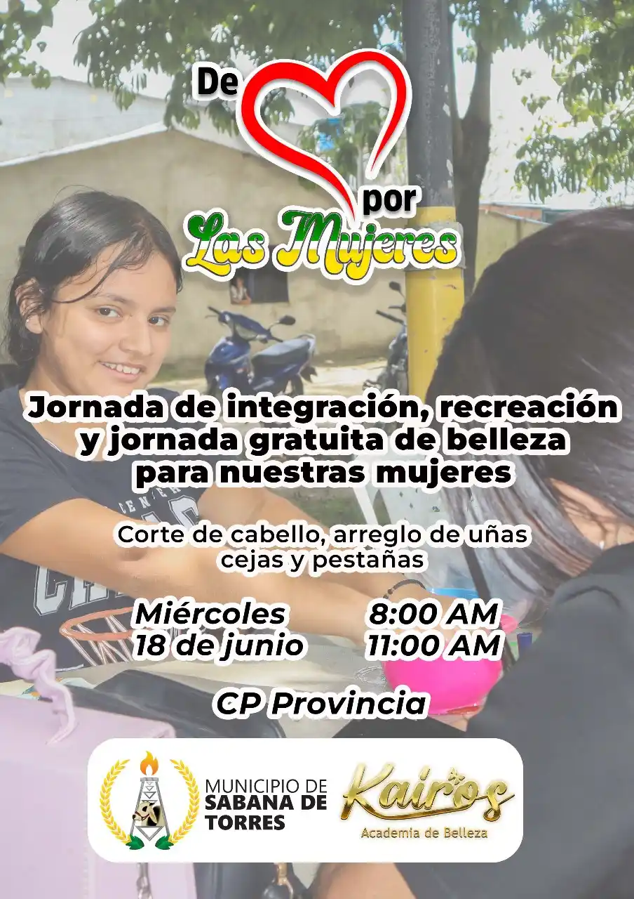 Image from Prensa Municipio Sabana de Torres: 💖 De Corazón por las Mujeres 💖 ☝️Este miércoles 18 de junio, en el ...