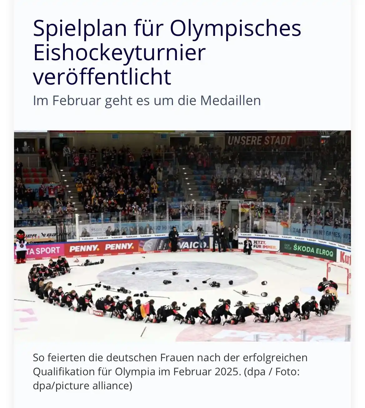Image from Hockeyweb: Die Spieltermine für die deutschen Frauen und Männer bei den Olympisch...
