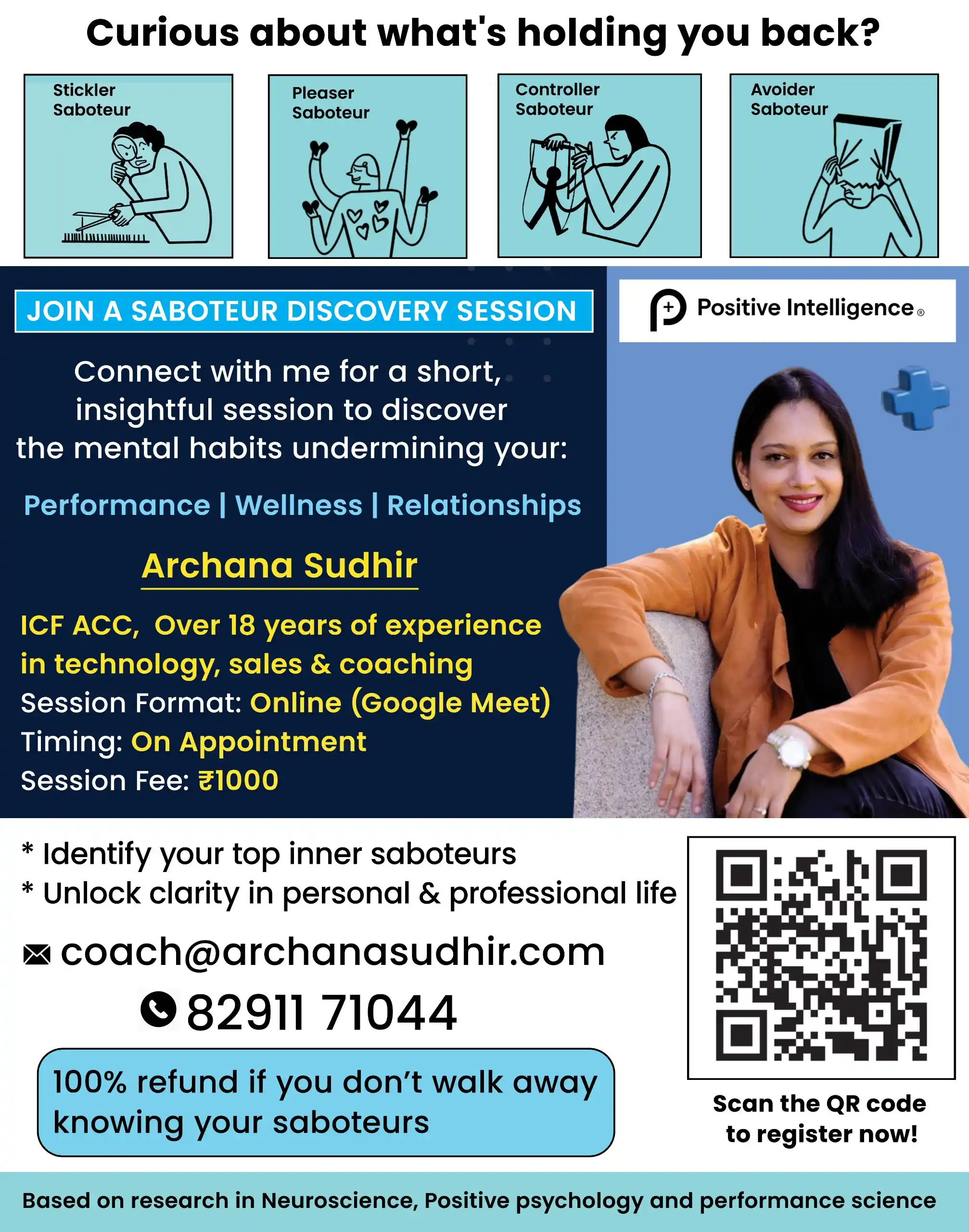 Image from Electronic City Credence: *Discover What's Holding You Back!* Join Archana Sudhir’s Saboteur Dis...