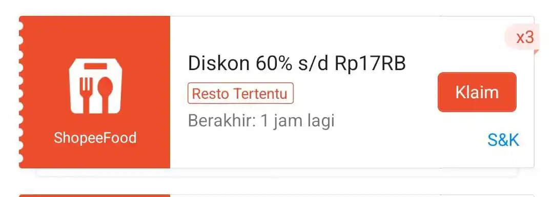 Image from SiCode Voucher + Hidden GEM Shopee: Diskon 60% shopeefood klaim diresto ini https://spf.shopee.co.id/5fd2...