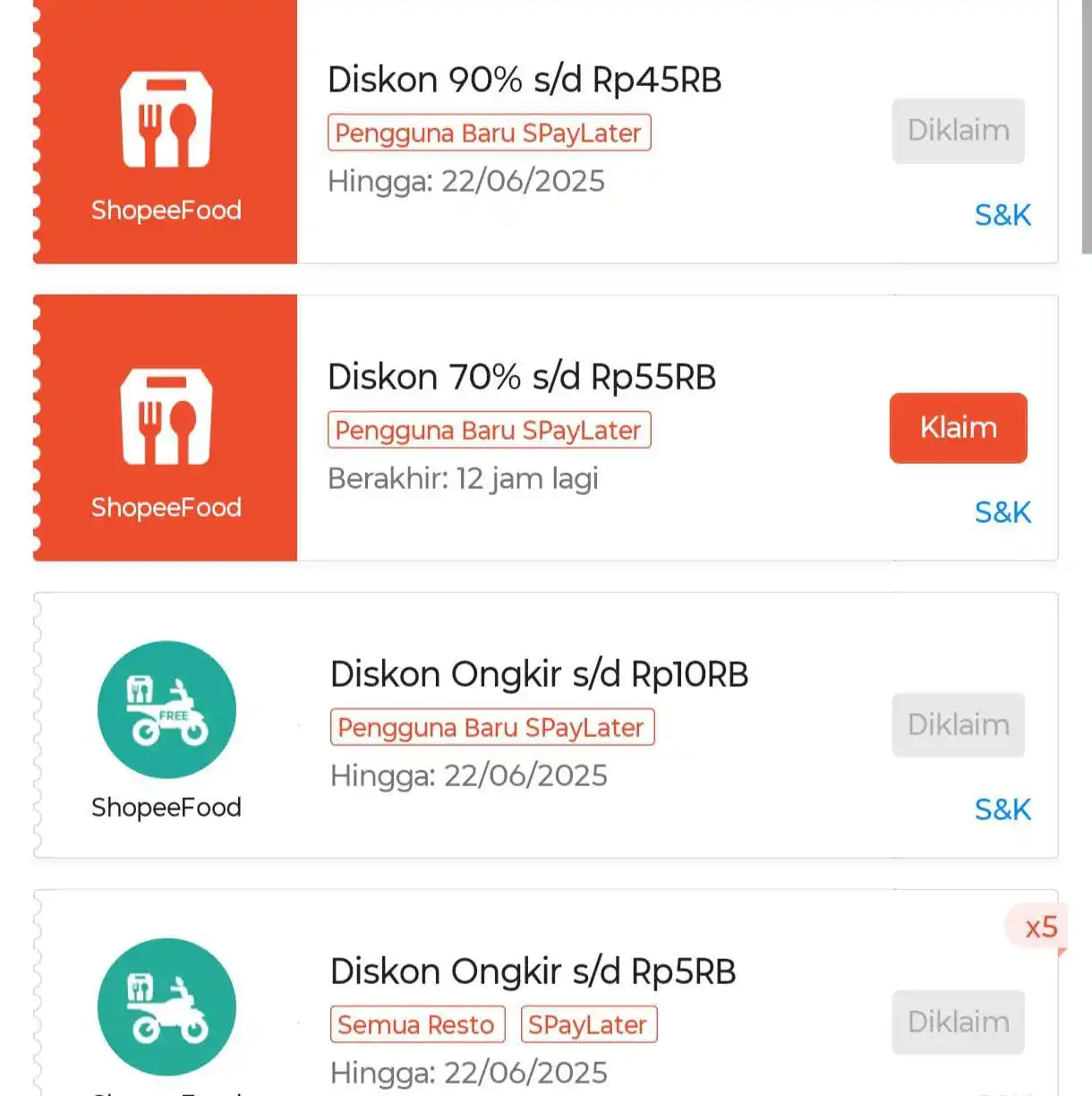 Image from SiCode Voucher + Hidden GEM Shopee: Diskon 90% shopeefood khusus pengguna baru spaylater https://spf.sho...