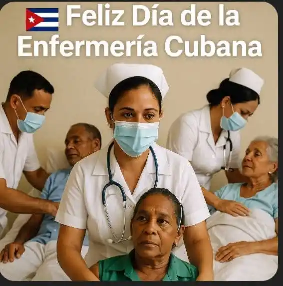 Image from Partido Comunista de Cuba: Dr. Roberto Morales Ojeda (DrRobertoMOjeda) en X En el Día de la Enfe...