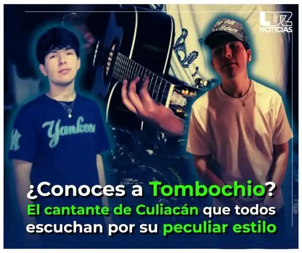 Image from Luz Noticias: 🎤 Él es *Tombochio*, un joven cantante de Culiacán que está *sonando ...