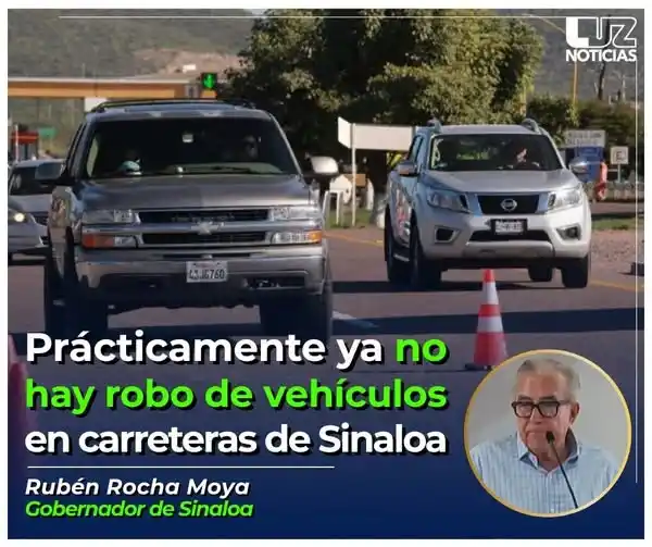 Image from Luz Noticias: 🗣El Gobernador de Sinaloa, Rubén Rocha Moya, sostiene que el *robo de...