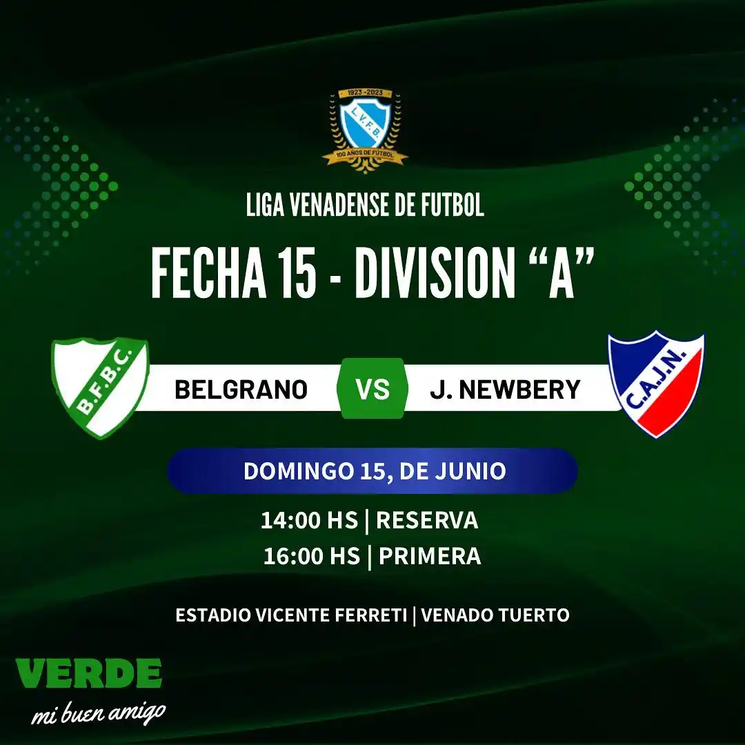 Image from Belgrano FBC: ¡EL VERDE VISITA A JORGE NEWBERY!🙌 El domingo, Belgrano visita a <a...