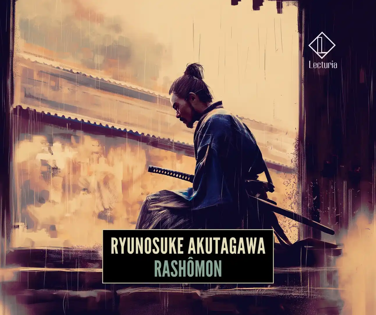 Image from Lecturia : Biblioteca de relatos: En "Rashômon", cuento de Ryunosuke Akutagawa publicado en 1915, un sir...