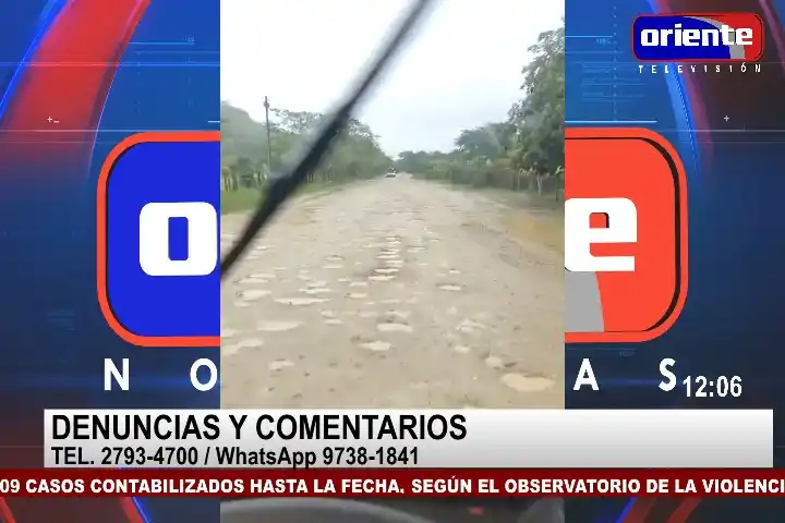 Image from Oriente Televisión Canal 28: EN VIVO: Conductores denuncian el pésimo estrado de la carretera de El...